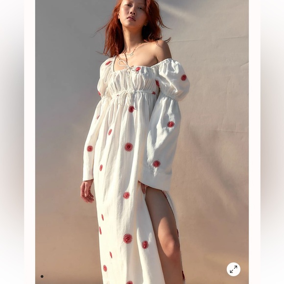 Free People Emory Embroidered Midi Dress - Picture 1 of 5